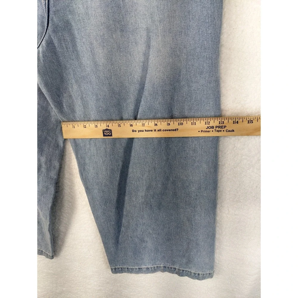 Gloria Vanderbilt Christian Siriano Wide Leg Short Denim‎ Mom Jeans 31/12